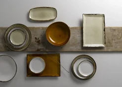 Assiette creuse rond marron porcelaine vitrifiée Ø 25,6 cm Harvest - DUDSON Online