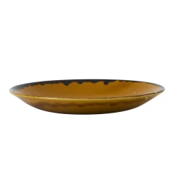 Assiette creuse rond marron porcelaine vitrifiée Ø 25,6 cm Harvest - DUDSON Online