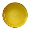 CHURCHILL Assiette creuse rond Mustard porcelaine vitrifiée Ø 24,8 cm Stonecast Mustard New