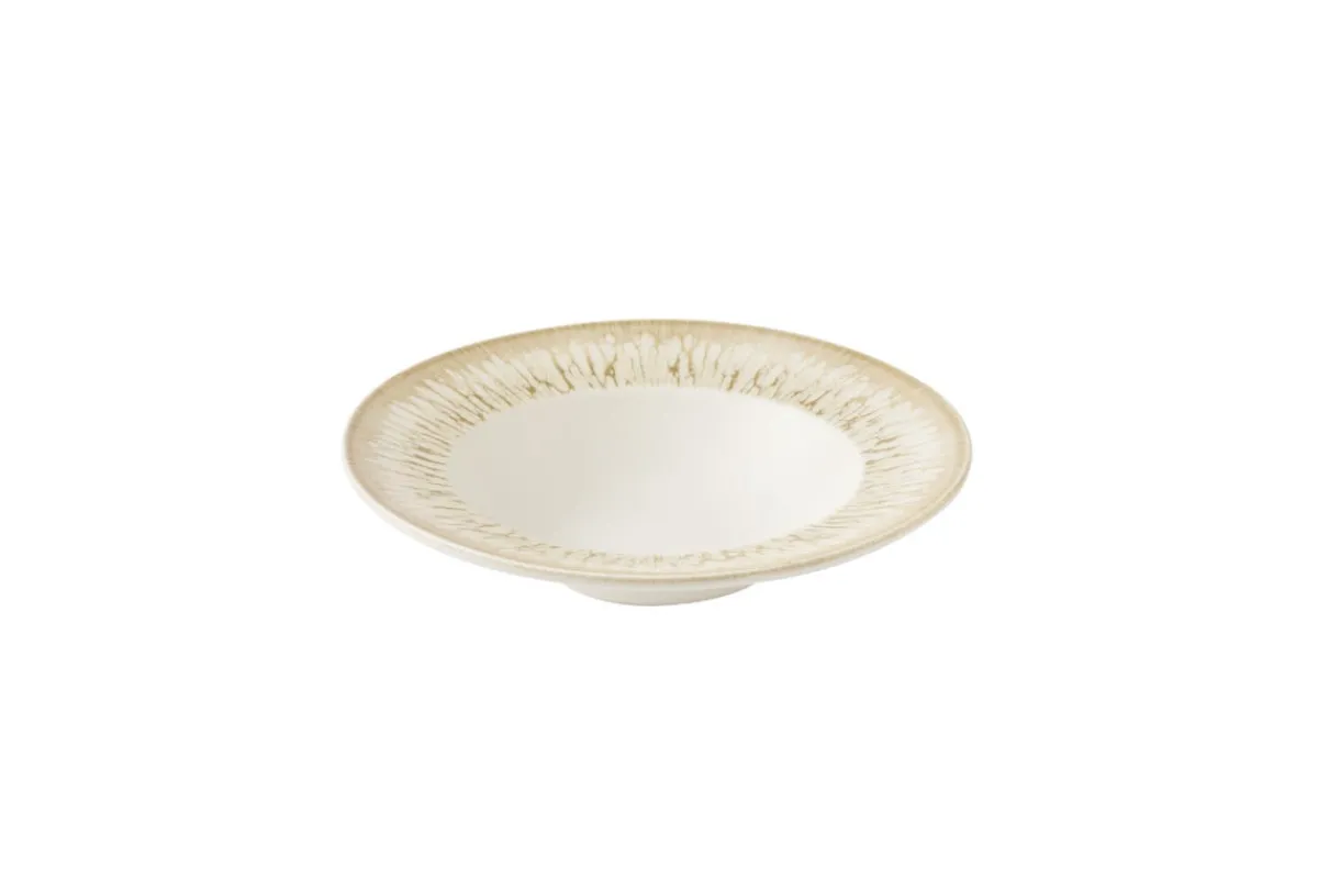 CHURCHILL Assiette creuse rond Natural porcelaine vitrifiée Ø 28,8 cm Inked Lume New