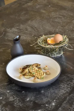 REVOL Assiette creuse rond noir porcelaine culinaire Ø 17,5 cm Solid New