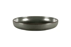 RAK Assiette creuse rond noir porcelaine vitrifiée Ø 25,8 cm stone Ease Outlet