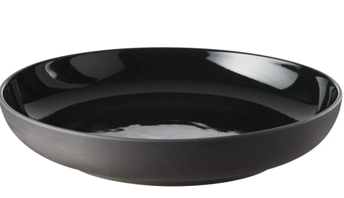 REVOL Assiette creuse rond noir porcelaine culinaire Ø 23,5 cm Solid New