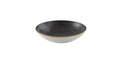 Assiette creuse rond Raw Black porcelaine vitrifiée Ø 18,2 cm Stonecast Raw - CHURCHILL Clearance
