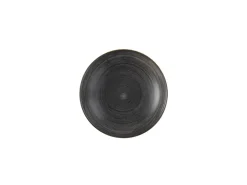 CHURCHILL Assiette creuse rond Raw Black porcelaine vitrifiée Ø 24,8 cm Stonecast Raw New
