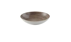 CHURCHILL Assiette creuse rond Raw Brown porcelaine vitrifiée Ø 24,8 cm Stonecast Raw Sale