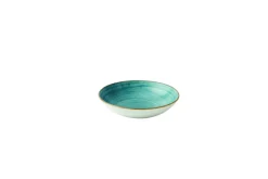 Assiette creuse rond Raw Teal porcelaine vitrifiée Ø 18,2 cm Stonecast Raw - CHURCHILL Hot