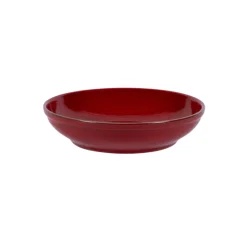 Assiette creuse rond rouge grès émaillé Ø 21 cm Gres Couleur - PRO.MUNDI New