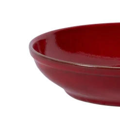 PRO.MUNDI Assiette creuse rond rouge grès émaillé Ø 23 cm Gres Couleur Online
