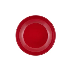 PRO.MUNDI Assiette creuse rond rouge grès émaillé Ø 23 cm Gres Couleur Online