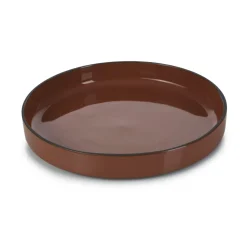 Assiette creuse rond rouge porcelaine culinaire Ø 23 cm  Caractère - REVOL Online