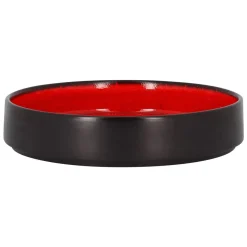 RAK Assiette creuse rond rouge porcelaine vitrifiée Ø 22,8 cm Fire Hot
