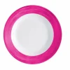 ARCOROC Assiette creuse rond rouge verre opal Ø 22,5 cm Brush Online