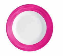 ARCOROC Assiette creuse rond rouge verre opal Ø 22,5 cm Brush Online
