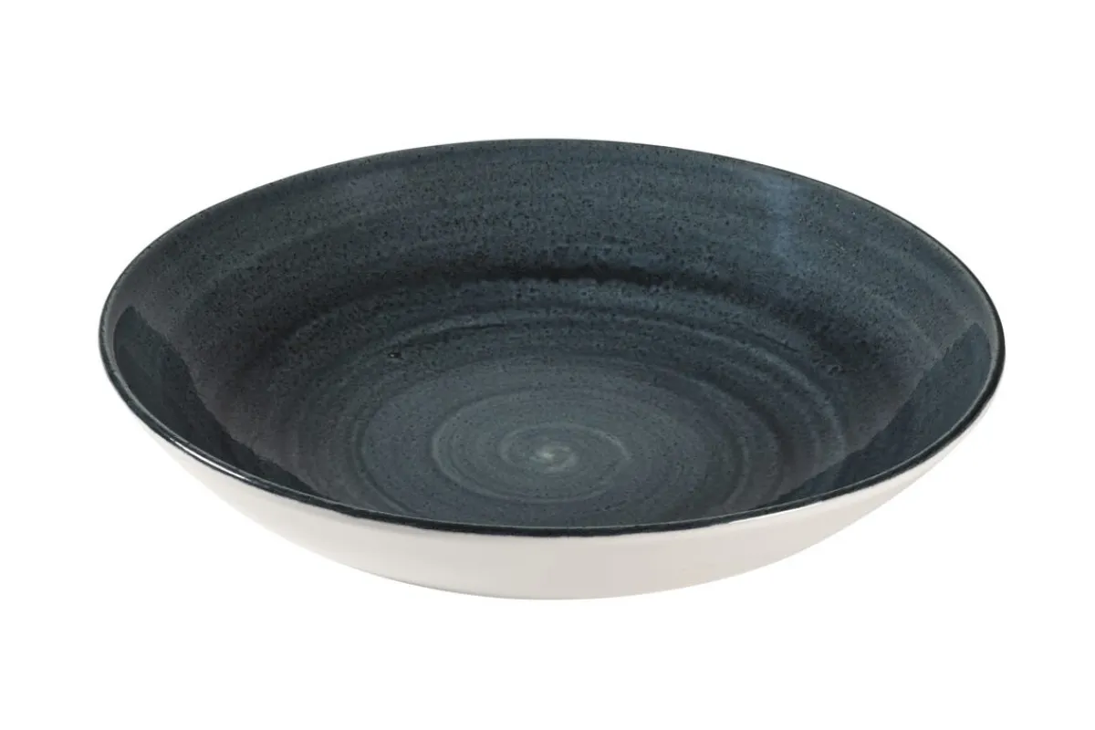 CHURCHILL Assiette creuse rond Rustic Teal porcelaine vitrifiée Ø 24,8 cm Stonecast Patina Online