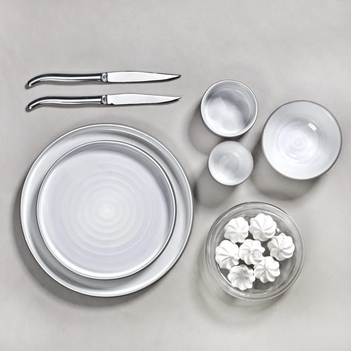 Assiette creuse rond taupe porcelaine Ø 17,5 cm Dusk - SERAX Outlet