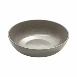 Assiette creuse rond Terre d'ombre grès émaillé Ø 25 cm Modulo Nature - DEGRENNE Hot