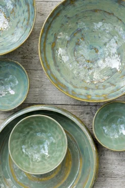 SERAX Assiette creuse rond vert grès émaillé Ø 20 cm Pure Sea Green Hot