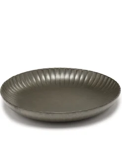 Assiette creuse rond vert grès émaillé Ø 32 cm Inku - SERAX Discount