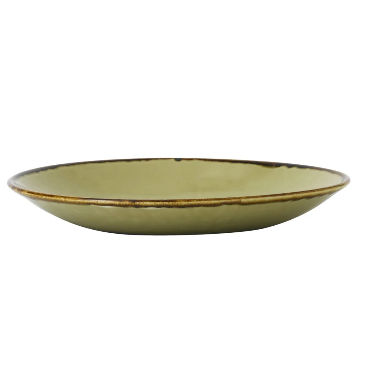 DUDSON Assiette creuse rond vert porcelaine vitrifiée Ø 27,8 cm Harvest Outlet