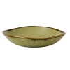 Assiette creuse rond vert porcelaine vitrifiée Ø 26,4 cm Harvest - DUDSON Discount