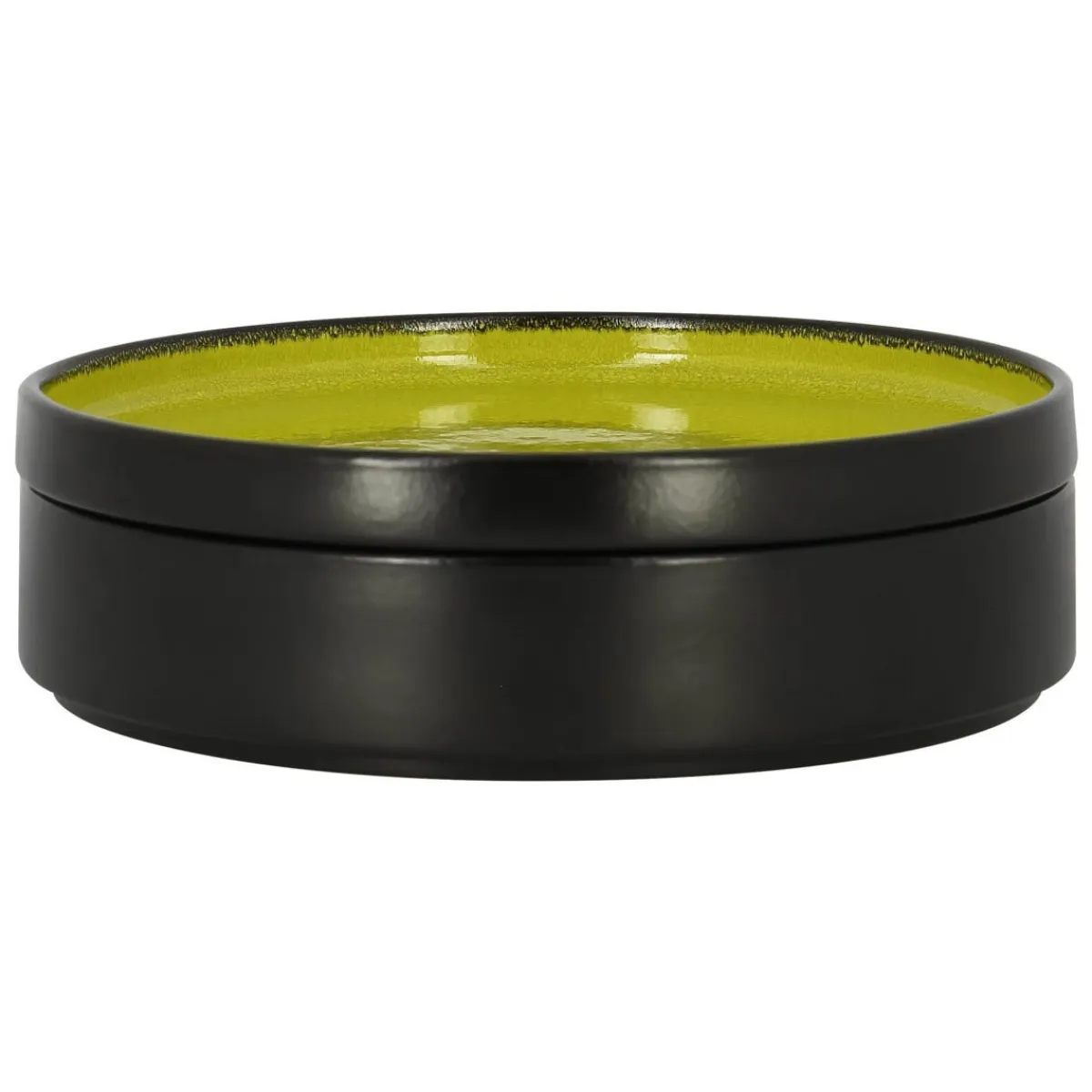 Assiette creuse rond vert porcelaine vitrifiée Ø 22,8 cm Fire - RAK New