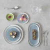 Assiette de présentation ovale ivoire grès émaillé 28 cm Pacific - PRO.MUNDI Discount