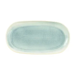Assiette de présentation ovale ivoire grès émaillé 28 cm Pacific - PRO.MUNDI Discount