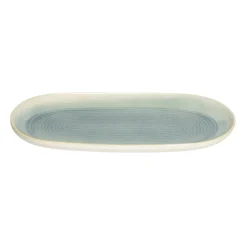 Assiette de présentation ovale ivoire grès émaillé 28 cm Pacific - PRO.MUNDI Discount