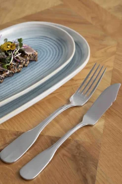 PRO.MUNDI Assiette de présentation ovale ivoire grès émaillé 33,5 cm Pacific Hot