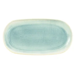 PRO.MUNDI Assiette de présentation ovale ivoire grès émaillé 33,5 cm Pacific Hot
