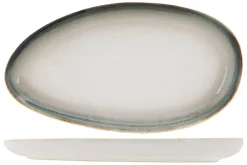 PROOF Assiette de présentation ovale blanc porcelaine 38x21 cm Akoya