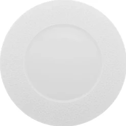 Assiette de présentation rond blanc porcelaine de limoges Ø 32 cm L' Perles De Rosee Blanches - DEGRENNE