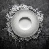 DEGRENNE Assiette à dessert rond blanc porcelaine de limoges Ø 24 cm L' Fragment Outlet