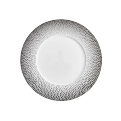 DEGRENNE Assiette à dessert rond blanc porcelaine de limoges Ø 24 cm L' Fragment Outlet
