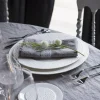 DEGRENNE Assiette à dessert rond blanc porcelaine de limoges Ø 24 cm L' Perles De Rosee Blanches New