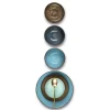 MEDARD DE NOBLAT Assiette à dessert rond turquoise grès émaillé Ø 21 cm Feeling Discount