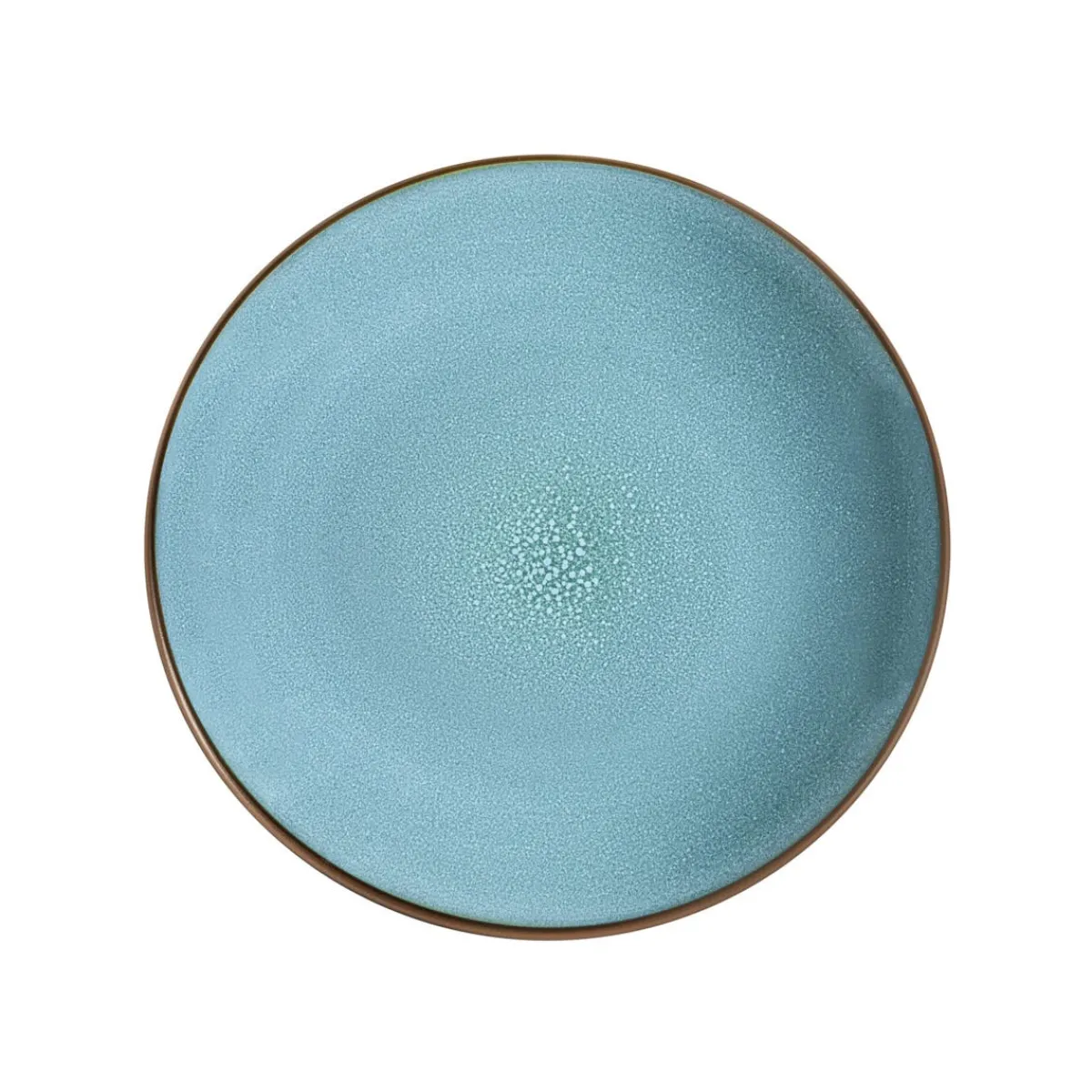 MEDARD DE NOBLAT Assiette à dessert rond turquoise grès émaillé Ø 21 cm Feeling Discount