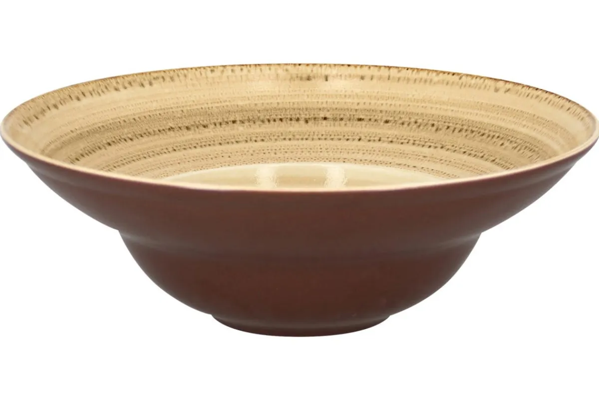 Assiette extra creuse rond beige porcelaine vitrifiée Ø 26,1 cm Twirl - RAK Sale