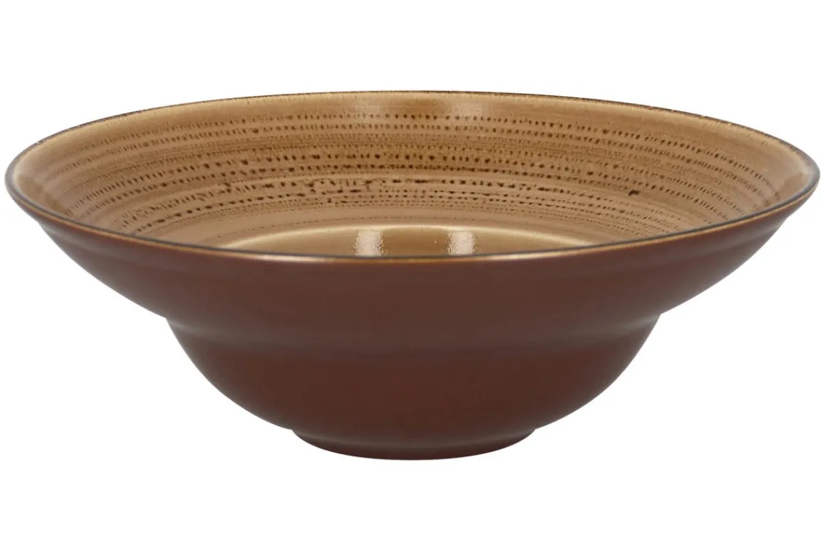 Assiette extra creuse rond beige porcelaine vitrifiée Ø 26,1 cm Twirl - RAK Hot