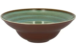 Assiette extra creuse rond bleu porcelaine vitrifiée Ø 26,1 cm Twirl - RAK Best