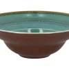 Assiette extra creuse rond bleu porcelaine vitrifiée Ø 22,7 cm Twirl - RAK Discount