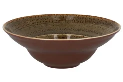 Assiette extra creuse rond brun porcelaine vitrifiée Ø 22,7 cm Twirl - RAK