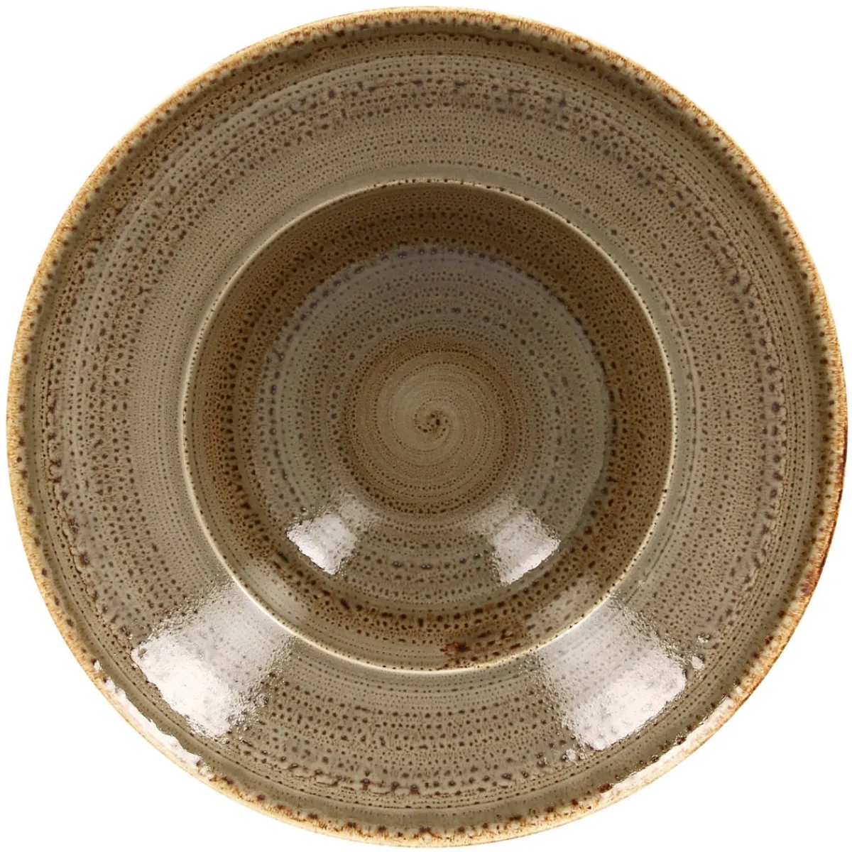 RAK Assiette extra creuse rond brun porcelaine vitrifiée Ø 26,1 cm Twirl Sale