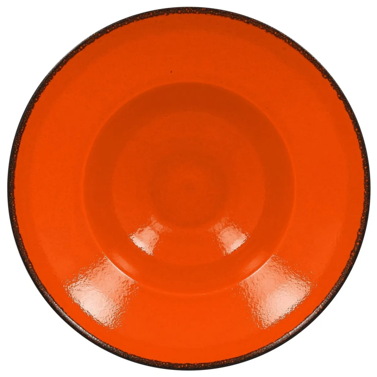 RAK Assiette extra creuse rond orange porcelaine vitrifiée Ø 22,7 cm Fire Sale
