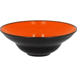 RAK Assiette extra creuse rond orange porcelaine vitrifiée Ø 22,7 cm Fire Sale