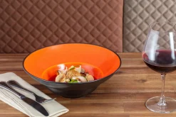 RAK Assiette extra creuse rond orange porcelaine vitrifiée Ø 26,1 cm Fire Discount