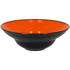 RAK Assiette extra creuse rond orange porcelaine vitrifiée Ø 26,1 cm Fire Discount