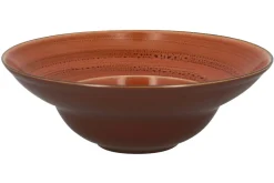 RAK Assiette extra creuse rond orange porcelaine vitrifiée Ø 26,1 cm Twirl Discount