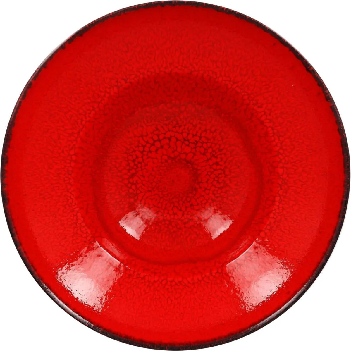 RAK Assiette extra creuse rond rouge porcelaine vitrifiée Ø 26,1 cm Fire Discount